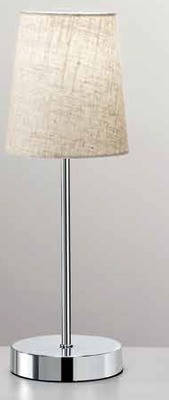 Lampada moderna paralume texture sabbia base cromata stretta 6506S PERENZ
