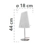 Immagine aggiuntiva di Lampada da tavolo diffusore in vetro bianco e dettaglio filo rosso  41950