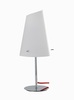 Lampada da tavolo diffusore in vetro bianco e dettaglio filo rosso 41950 LUCI MODERNE