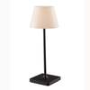 Lampada senza fili ricaricabile tramite cavo usb nera paralume acrilico  42807