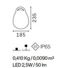 Ulteriore dettaglio di Lampada tavolo LED RGB senza fili esterno interno con maniglia LIVE TL CAMPAN