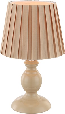 Lampada da tavolo piccola con base e paralume tortora 35258 LUCI MODERNE