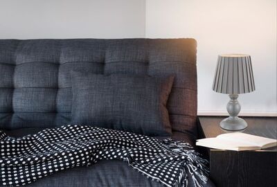 Lampada tavolo base e paralume grigio pliss&egrave; 39662 LUCI MODERNE