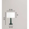Misure lampada stelo colonna