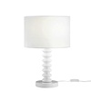 Lampada tavolo alta 45,5cm bianca stelo colonna LUCI