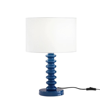 Lampada da tavolo blu stelo a colonna linee fluide e charme moderno  43865