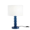 Lampada da tavolo blu stelo a colonna linee fluide e charme moderno  43865