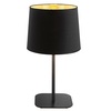 Particolare di Lampada tavolo abat-jour moderna caldiriflessi nero e oro NORDIK TL1 IDEAL LUX