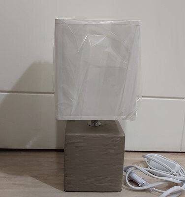 Lampada tavolo tortora base squadrata 21677 GLOBO LIGHTING