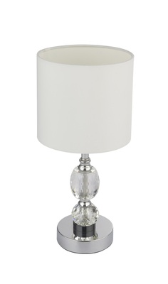 Lampada tavolo piccola elegante in cristallo sfaccettato e nero 24136 GLOBO LIGHTING