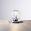 Immagine aggiuntiva di Lampada tavolo comodino sfera rotonda lavorazione artistica base cromo  43681