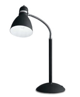 Lampada lettura comodino studio nera alta 52cm 39097 LUCI MODERNE