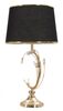 Ulteriore dettaglio di Lampada elegance grande con cerchi oro cappello nero 36x65  44020