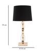 Lampada elegance grande con cerchi oro cappello nero 36x65  44020 - foto 6