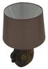 Ulteriore dettaglio di Lampada etnica scura in resina e metallo d.30,5x46  42245