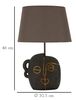 Lampada etnica scura in resina e metallo d.30,5x46  42245 - foto 5