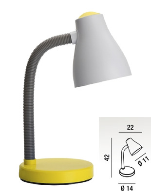 Lampada colorata gialla flessibile studio comodino cameretta 6036G PERENZ