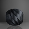 Lampada da appoggio nera 25 cm con globo design a spirale  45613