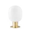 Immagine aggiuntiva di Lampada oro tavolo sala com&ograve; vetro soffiato bianco 30cm  42935