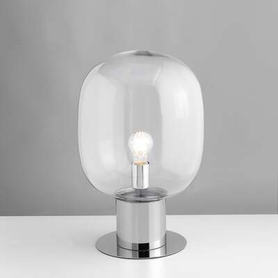 Lampada grande cromo trasparente com&ograve; madia sala boccione 30x47 42934 LUCI