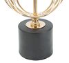 Ulteriore dettaglio di Lampada da tavolo intreccio cerchi oro paralume nero 20x58,5cm  40818