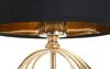 Lampada da tavolo intreccio cerchi oro paralume nero 20x58,5cm  40818 - foto 4