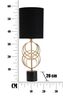 Lampada da tavolo intreccio cerchi oro paralume nero 20x58,5cm  40818 - foto 6