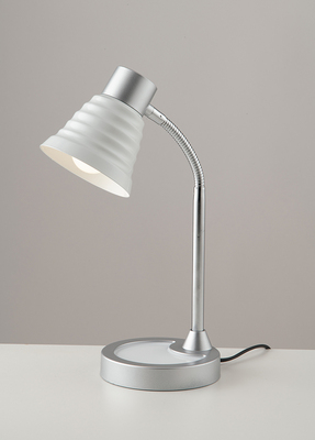 Lampada da tavolo argento e bianco direzionabile 39277 LUCI MODERNE