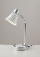Lampada da tavolo argento e bianco direzionabile 39277 LUCI MODERNE