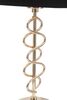 Particolare di Lampada di medie dimensioni curve oro e cappello nero 25x47,5cm  40849