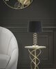 Lampada di medie dimensioni curve oro e cappello nero 25x47,5cm  40849 - foto 4