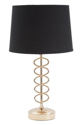 Lampada di medie dimensioni curve oro e cappello nero 25x47,5cm  40849