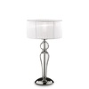 Lampada sinuosa meraviglia in vetro soffiato paralume plisse organza DUCHESSA TL1 SMALL IDEAL LUX
