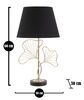 Lampada tavolo nera e oro motivo Ginko 30x60cm  40850 - foto 4