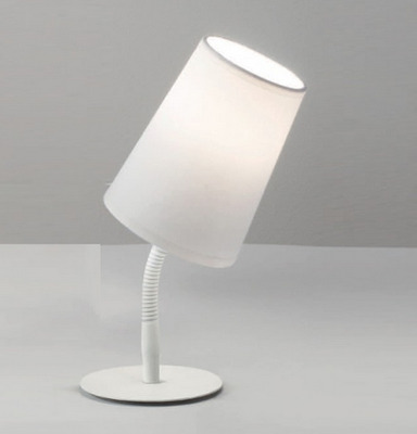 Lampada da tavolo orientabile con paralume bianco 6696B PERENZ