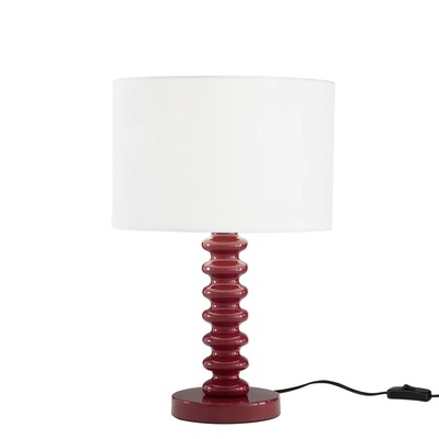 Lampada da tavolo stelo colonna rossa colore e personalit&agrave;  43866