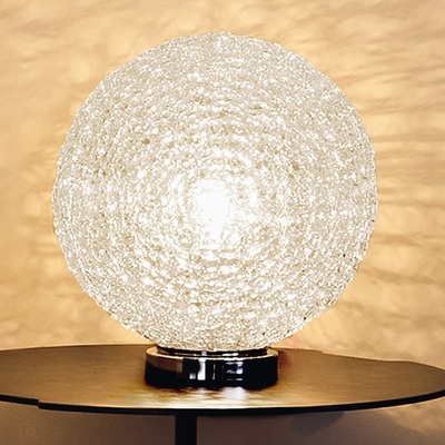 Lampada da tavolo a forma di sfera grande 30cm in acrilico trasparente PL21822 BLUB PLATINLUX