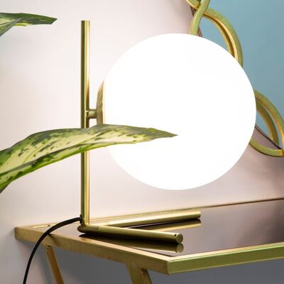 Lampada tavolo essential abatjour oro linea V sfera  40839
