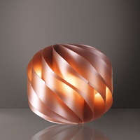 Lampada da tavolo rame metal 25 cm con globo a spirale  45612