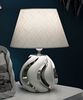 Lampada da tavolo bianca e argento onde diametro 30x42  42223 - foto 4