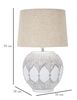 Lampada da tavolo grande resina tonda paralume grezzo 38x59  42232 - foto 5