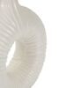 Lampada da tavolo in ceramica bianca con paralume ovale chiaro base ad anello 28,5x15x43  44016 - foto 4