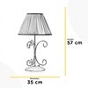 Lampada da tavolo decorativa grande 57cm bronzo sfumato con paralume pliss&egrave; 43648 LUCI CLASSICHE - foto 6
