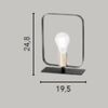 Misure Lampada da tavolo poco profonda cornice di luce geometrica