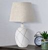 Lampada da tavolo decoro rigato base resina paralume 35x60  42236 - foto 4