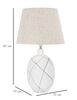 Lampada da tavolo decoro rigato base resina paralume 35x60  42236 - foto 5