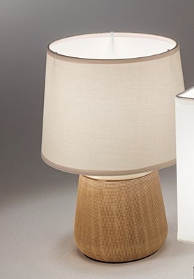 Lampada abat jour o tavolo ceramica decoro puntini 20x28,5 KALI-2 TL1 IDEAL LUX