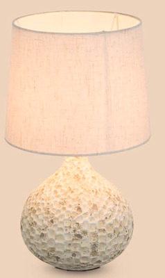 Lampada tavolo effetto antichizzato pietra grezza tonalit&agrave; avorio 21656 GLOBO LIGHTING