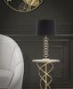 Lampada da tavolo grande curve dorate paralume nero 30x61,5cm  40848 - foto 4