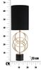 Lampada da tavolo grande intreccio cerchi oro nero 22,5x65cm  40813 - foto 6